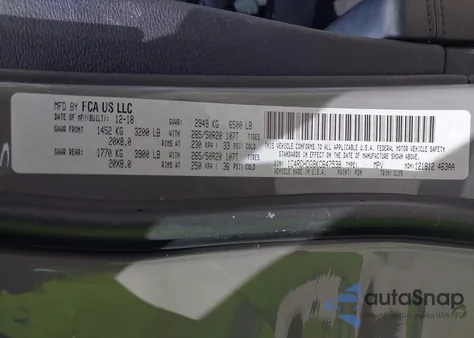 2019 Dodge Durango Gt Rwd z USA, uszkodzony, nr VIN 1C4RDHDG8KC647538